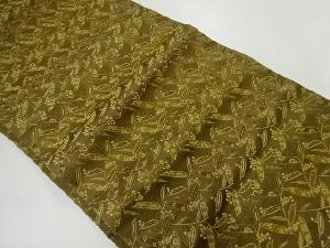アンティーク　草葉模様織出し丸帯（材料）